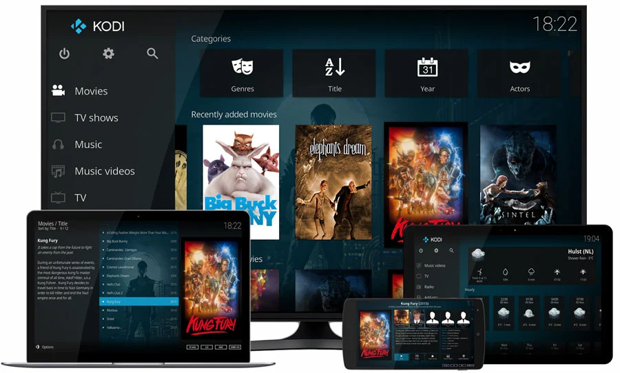 Kodi on various devices